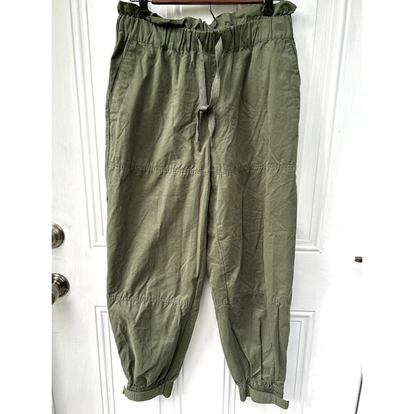 Urban Outfitters Green Army Joggers Pants Womens M Drawstring Taper See Notes - Picture 1 of 16